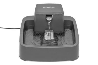 PetSafe Drinkwell 1/2 Gallon (64 Ounce) Small Pet Fountain - Small Dog and Cat Water Fountain - Dishwasher Safe Filtered Water Dispenser with Flow Control - Easy to Clean - Filters Included