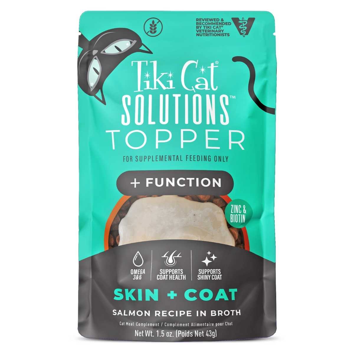 Tiki Pet BC Functional Topper Skin & Coat Salmon- 12/1.5 oz Pouches