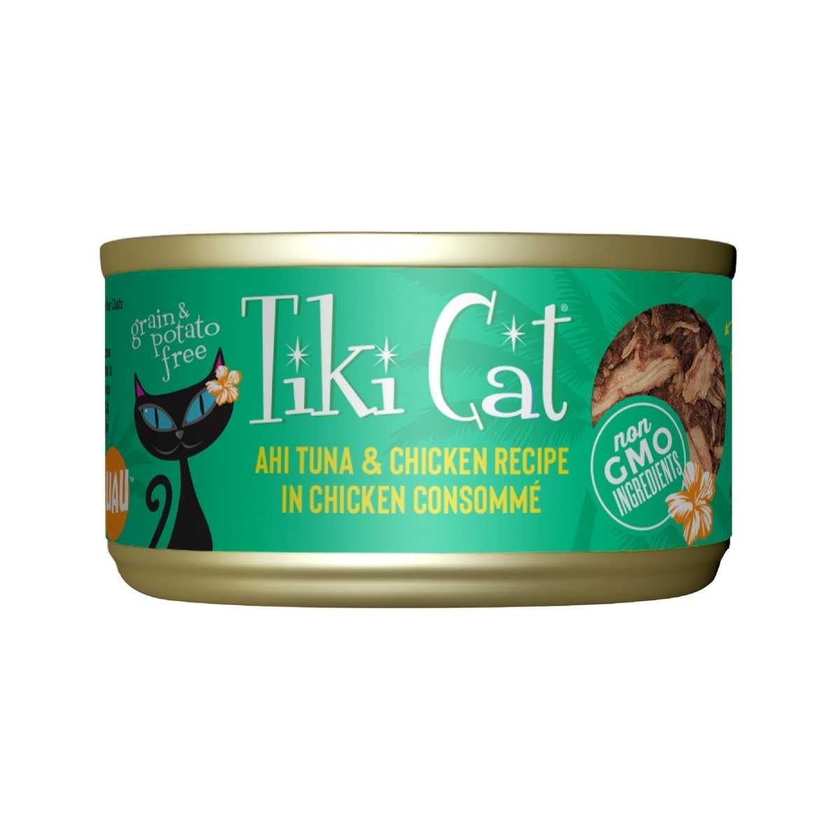 Tiki Pet Luau Ahi Tuna & Chicken (previously Hookena Luau)- 12/2.8 oz Cans