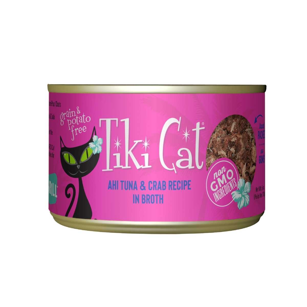 Tiki Pet Grill Ahi Tuna & Crab in Broth- 8/6 oz Cans