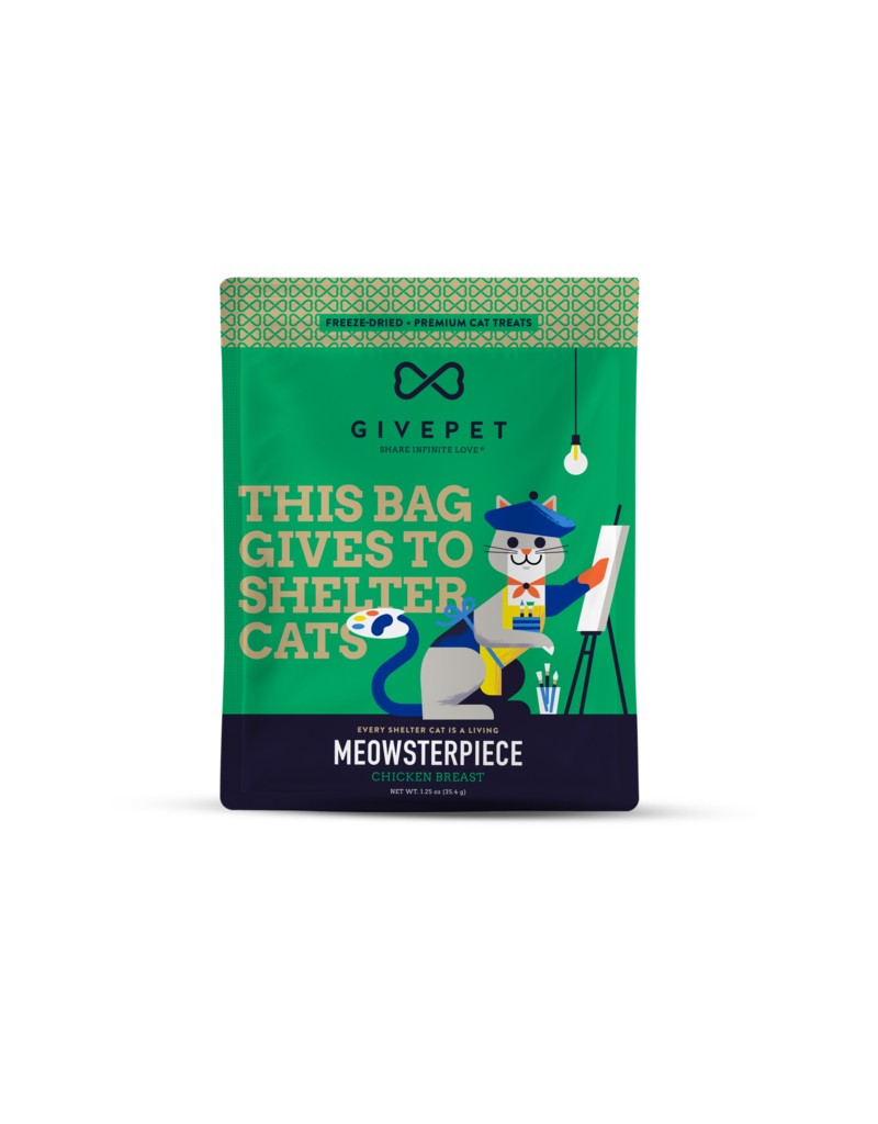 Give Pet Meowsterpiece Freeze-Dried Chicken Breast Cat Treats, 1.25 oz