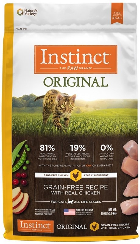 Instinct Original Grain Free Recipe with Real Chicken Natural Dry Cat Food, 11 lb. Bag