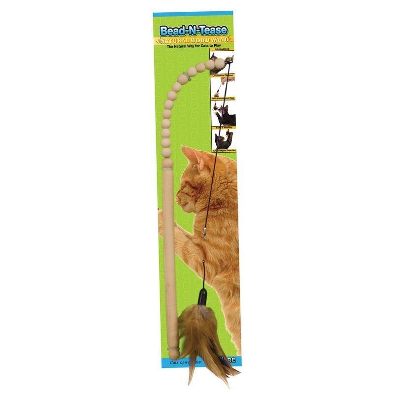Ware Manufacturing Wood Bead-N-Tease Wand Cat Toy