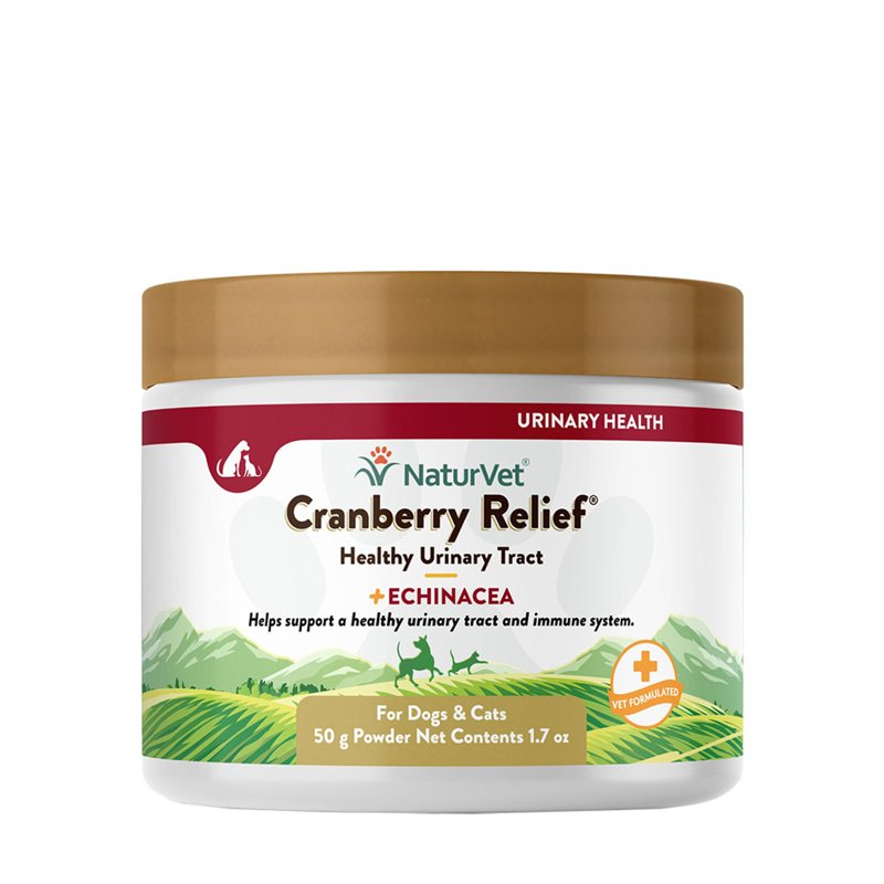 NaturVet - Cranberry Relief Plus Echinacea | Helps Support a Healthy Urinary Tract & Immune System (50g Powder)