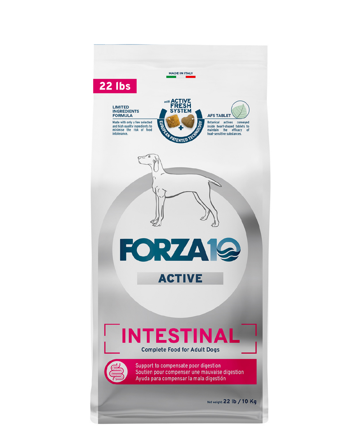 Forza10 Active Intestinal Support Dry Dog Food, Fish Flavor, 22 lb