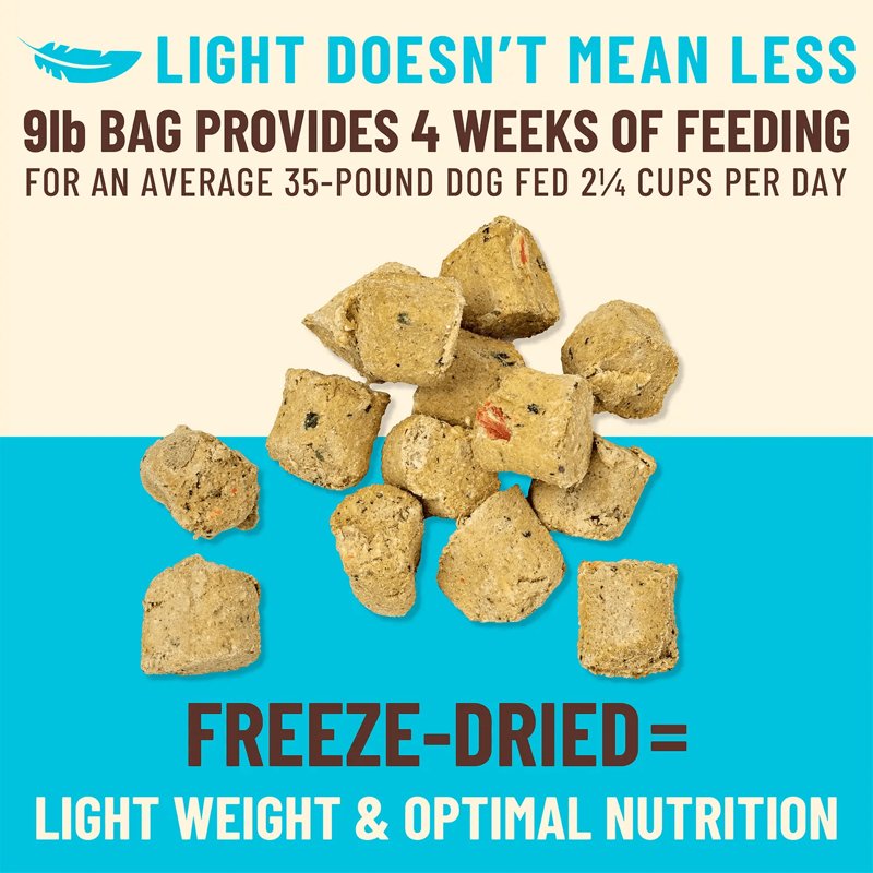 Primal Kibble in The Raw Freeze Dried Dog Food Fish & Pork, Complete Diet Scoop & Serve Healthy Raw Dog Food, Crafted in The USA (9 lbs)