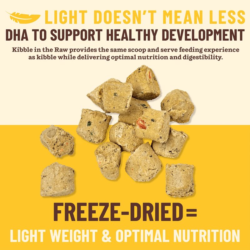 Primal Kibble in The Raw Freeze Dried Dog Food for Puppies, Complete PuppyDiet Scoop & Serve Healthy Raw Dog Food, Crafted in The USA (1.5 lbs)