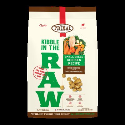 Primal Kibble in The Raw Freeze Dried Dog Food for Small Breed, Complete PuppyDiet Scoop & Serve Healthy Raw Dog Food, Crafted in The USA (1.5 lbs)