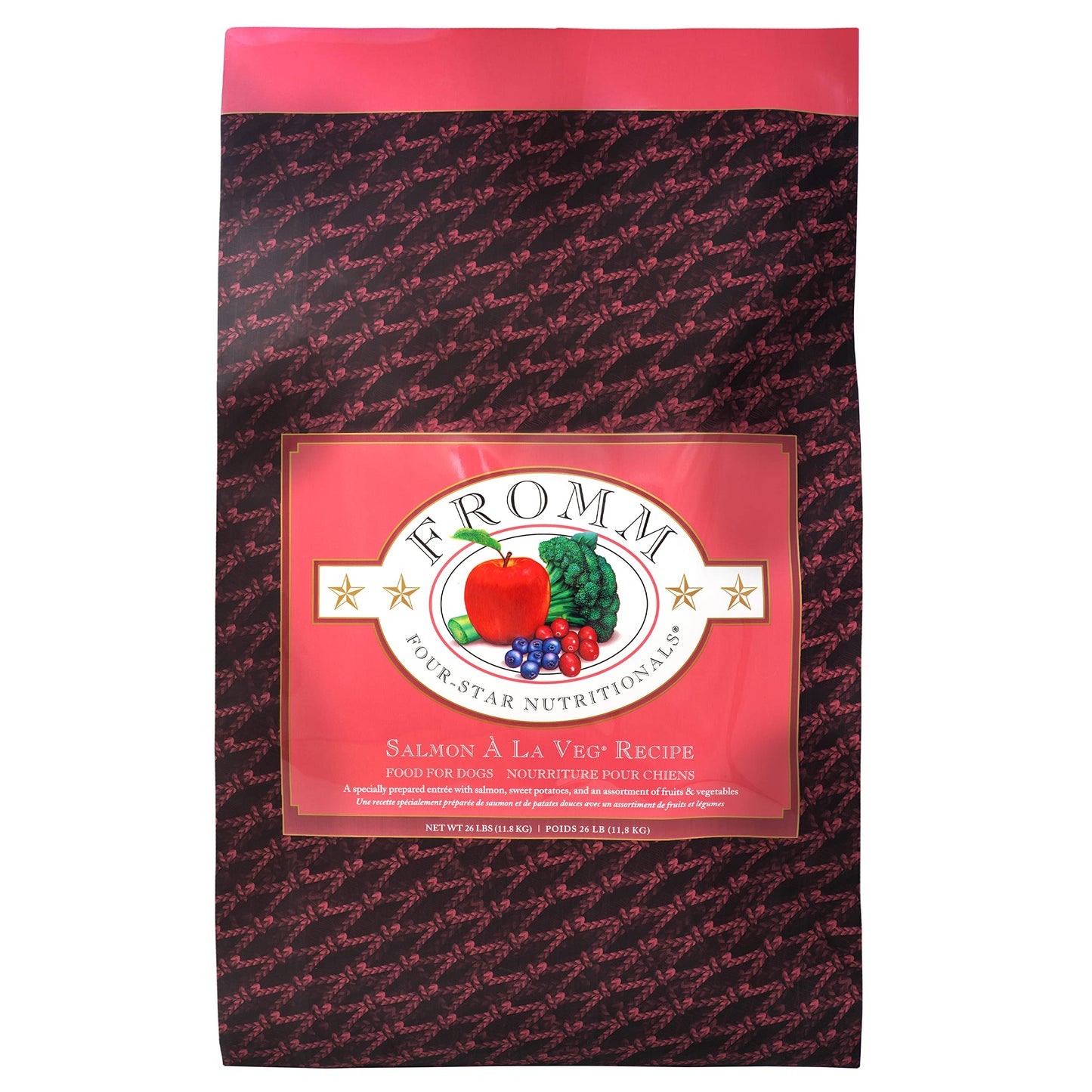 Fromm Four-Star Salmon ร La Veg Recipe Dog Food โ Premium Salmon-Based, Grain-Inclusive Nutrition