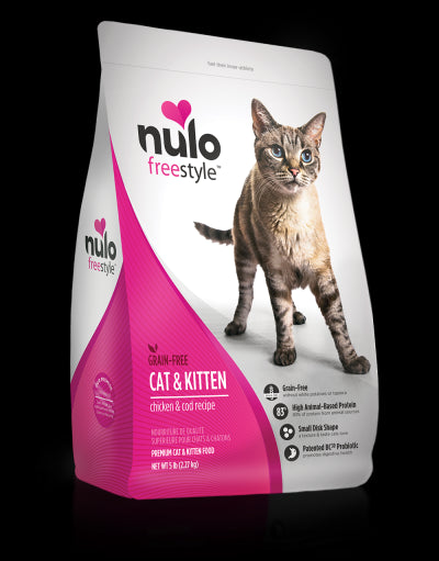 Nulo Adult & Kitten Grain Free Dry Cat Food With Bc30 Probiotic (Chicken, 5Lb Bag)