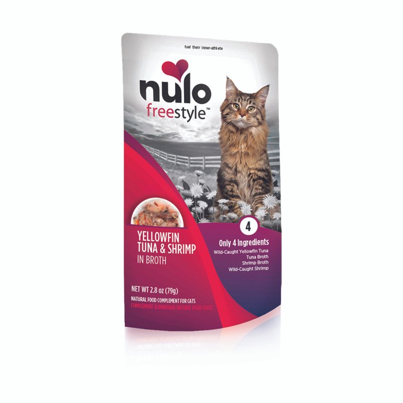 Nulo, Freestyle Yellowfin Tuna & Shrimp in Broth Cat Food Pouch, 2.8 oz