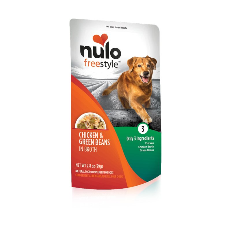 Nulo, Freestyle Puppy & Adult Chicken & Green Beans Recipe Dog Food Pouch, 2.8 oz