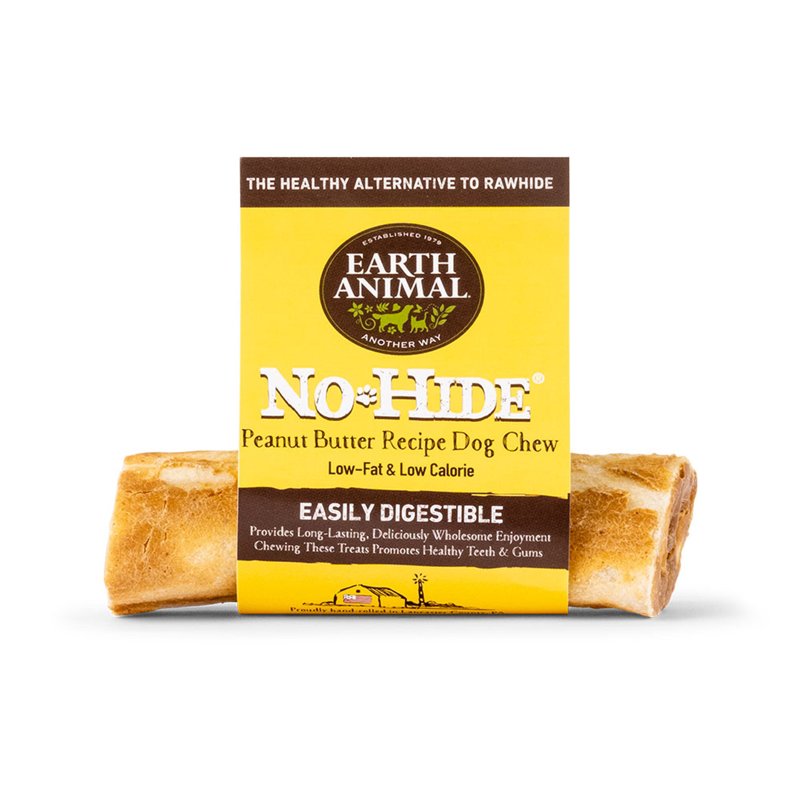 Earth Animal No-Hide Large Peanut Butter Flavored Flavored Rolls Natural Rawhide Alternative Dog Chew Treat for Large Dogs - 1 Chews…