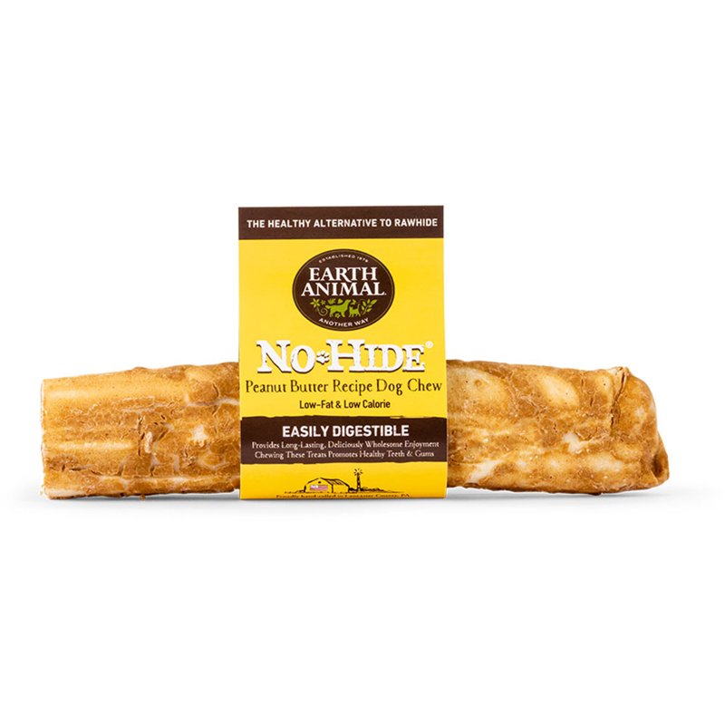 Earth Animal No-Hide Large Peanut Butter Flavored Flavored Rolls Natural Rawhide Alternative Dog Chew Treat for Large Dogs - 1 Chews…