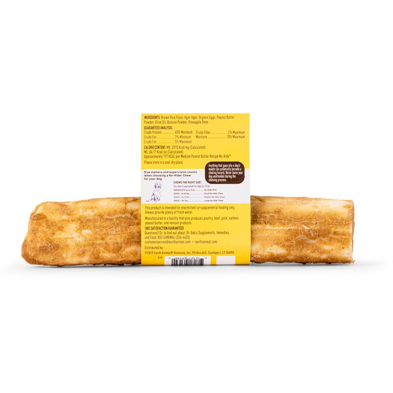 Earth Animal No-Hide Large Peanut Butter Flavored Flavored Rolls Natural Rawhide Alternative Dog Chew Treat for Large Dogs - 1 Chews…