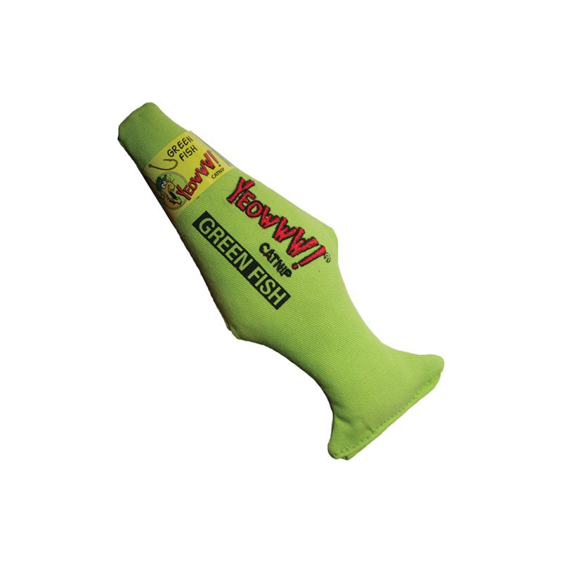 Yeowww Green Fish Catnip Toy