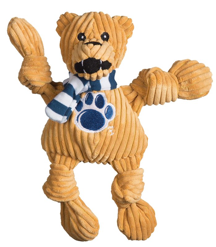 HuggleHounds Officially Licensed College Mascot Squeaky Dog Toy for Aggressive Chewers - Plush Corduroy Dog Toys - Soft Extra Durable Stuffed Pet Toy | Penn State Nittany Lion, Large