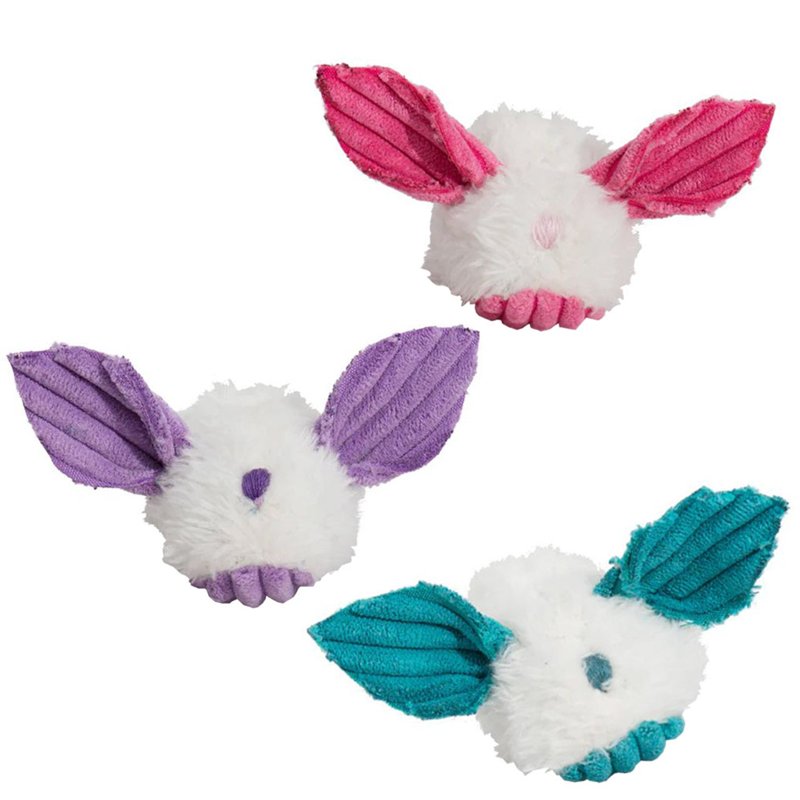 HuggleHounds Cat Mouse Toys - Interactive & Stimulating Cat Toy with Cat Nip Infused - Feather Mice Toy for Indoor Cats | HuggleKats Dust Bunnies