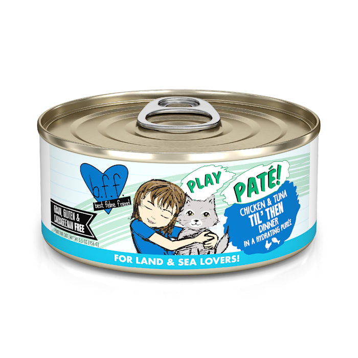 Weruva BFF PLAY Paté Chicken & Tuna Til Then Wet Cat Food, 5.5 oz Can