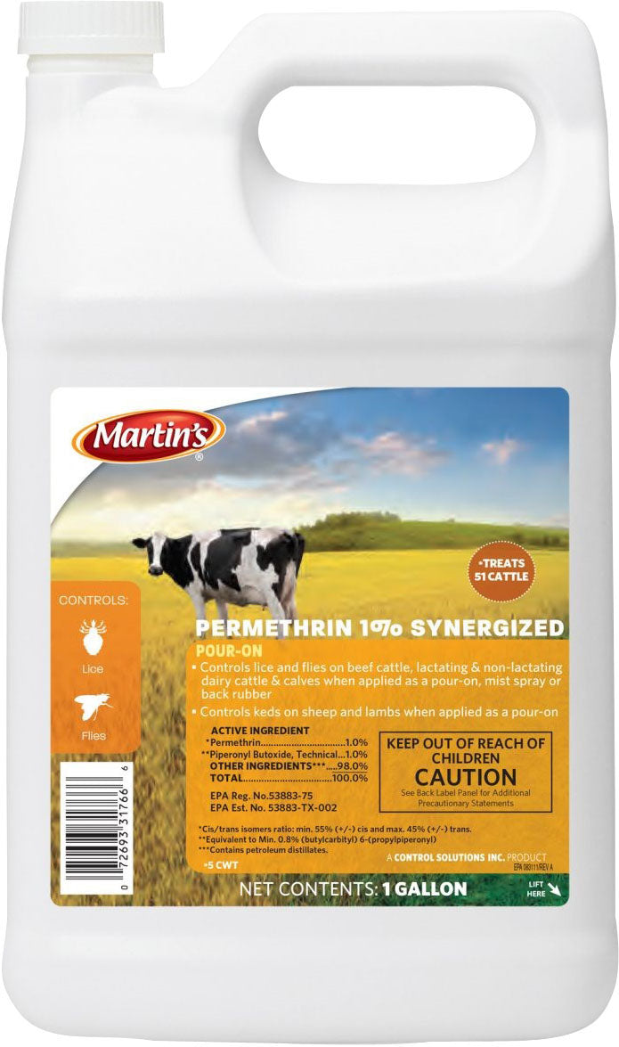 Martin'S Permethrin 1% Synergized Pour On (Pack Of 6)