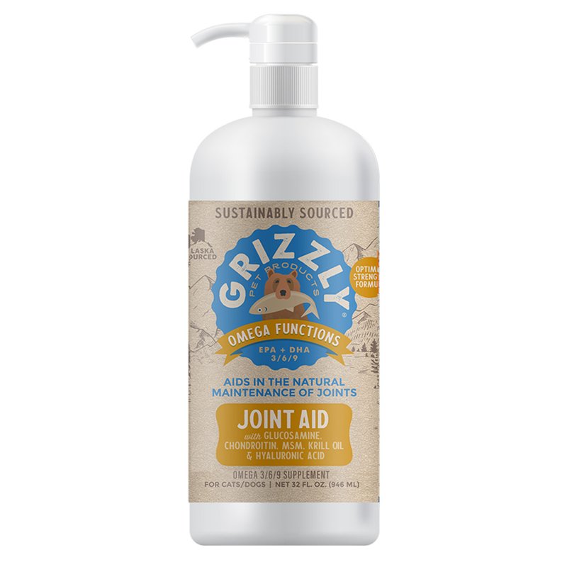 Grizzly Joint Aid for Dogs Liquid Hip and Joint Support (Extra Strength), 32 fl oz