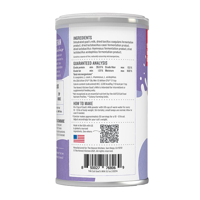 The Honest Kitchen Goat's Milk with Probiotics for Cats, 5.2 oz
