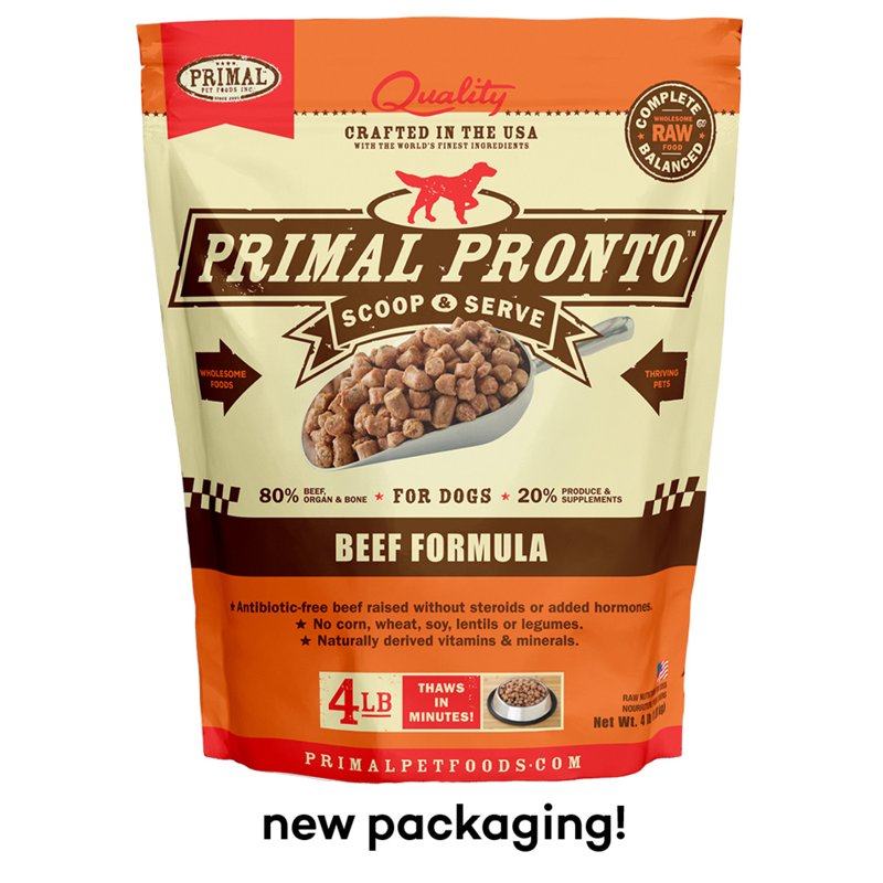 Primal Pronto Beef Frozen Raw Dog Food