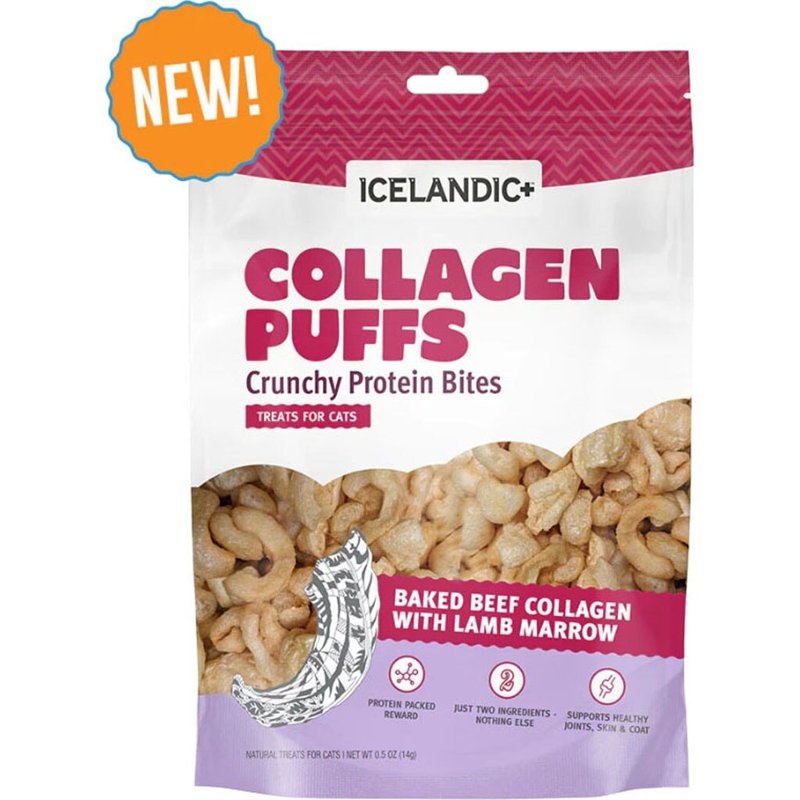 Icelandic+ Beef Collagen Puffs with Marrow Treats for Cats