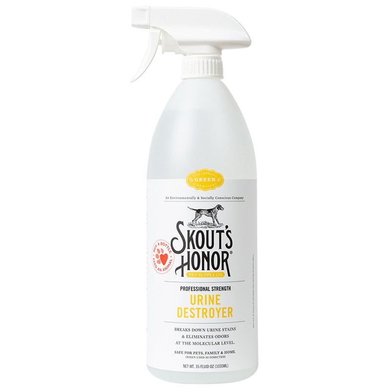 Skout's Honor Dog Urine Destroyer, Professional Strength, Plant-Powered, Cruelty-Free Urine Eliminator for Carpets and Indoor Living Spaces, 35 oz
