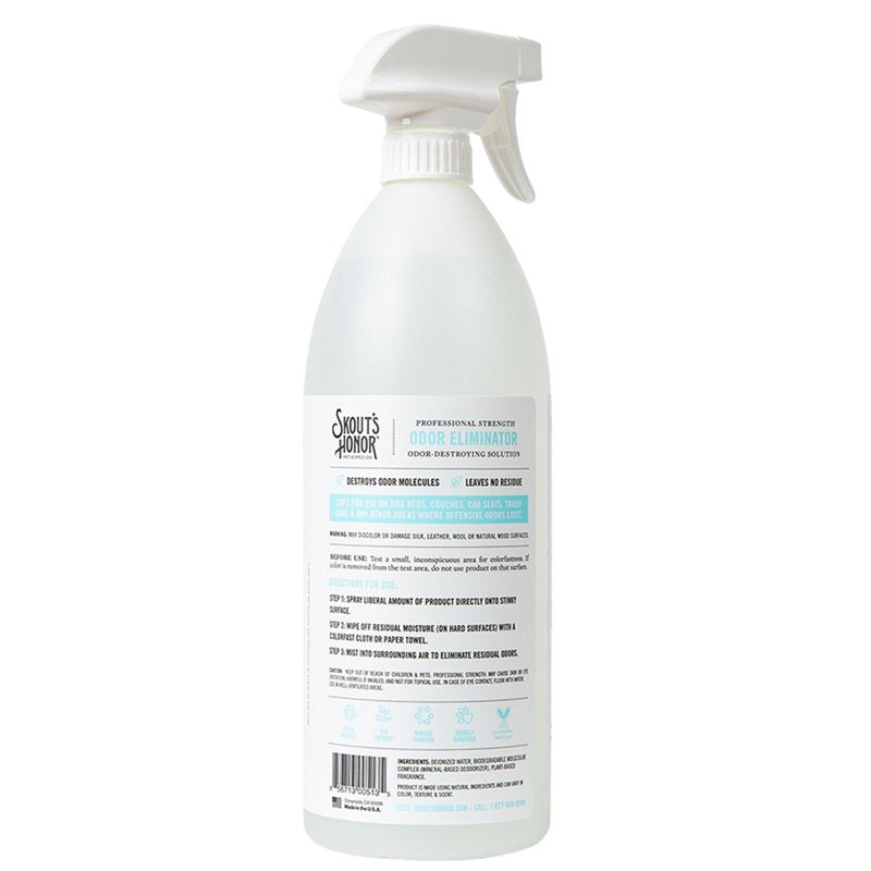 SKOUT'S HONOR Odor Eliminator - Plant-Powered Deodorizer for Offensive Pet Odors, Destroys Molecules On Contact - Biodegradable, Eco-Friendly, No Residue, 35 oz