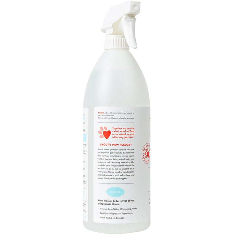 SKOUT'S HONOR Odor Eliminator - Plant-Powered Deodorizer for Offensive Pet Odors, Destroys Molecules On Contact - Biodegradable, Eco-Friendly, No Residue, 35 oz