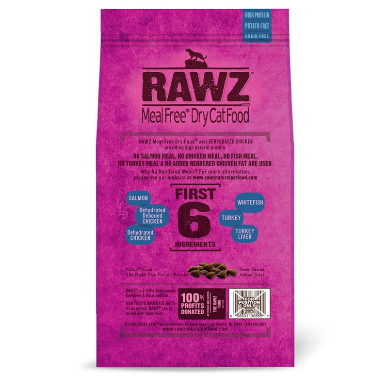 Rawz Salmon, Dehydrated Chicken & Whitefish Recipe Natural Dry Cat Food (3.5lb, Salmon, Dehydrated Chicken & Whitefish)