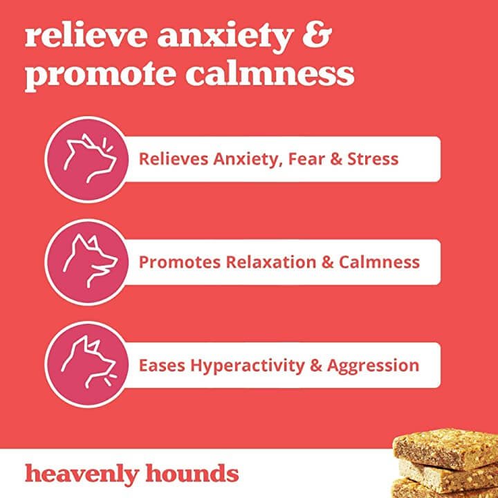 Heavenly Hounds Peanut Butter Chews - Anxiety Relief for Dogs - Natural Ingredients - No Hemp Calming Treats, 2 Oz