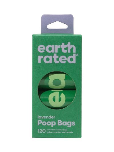 Earth Rated Dog Poop Bags, Guaranteed Leak Proof and Extra Thick Waste Bag Refill Rolls For Dogs, Lavender Scented, 120 Count