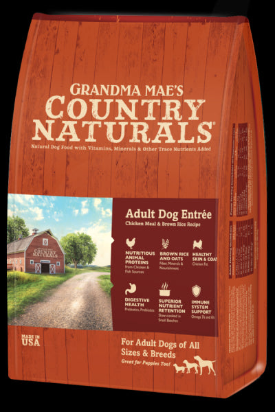 Grandma Mae's Country Naturals Grain Inclusive Dry Dog Food 4 LB Adult Chicken & Brown Rice