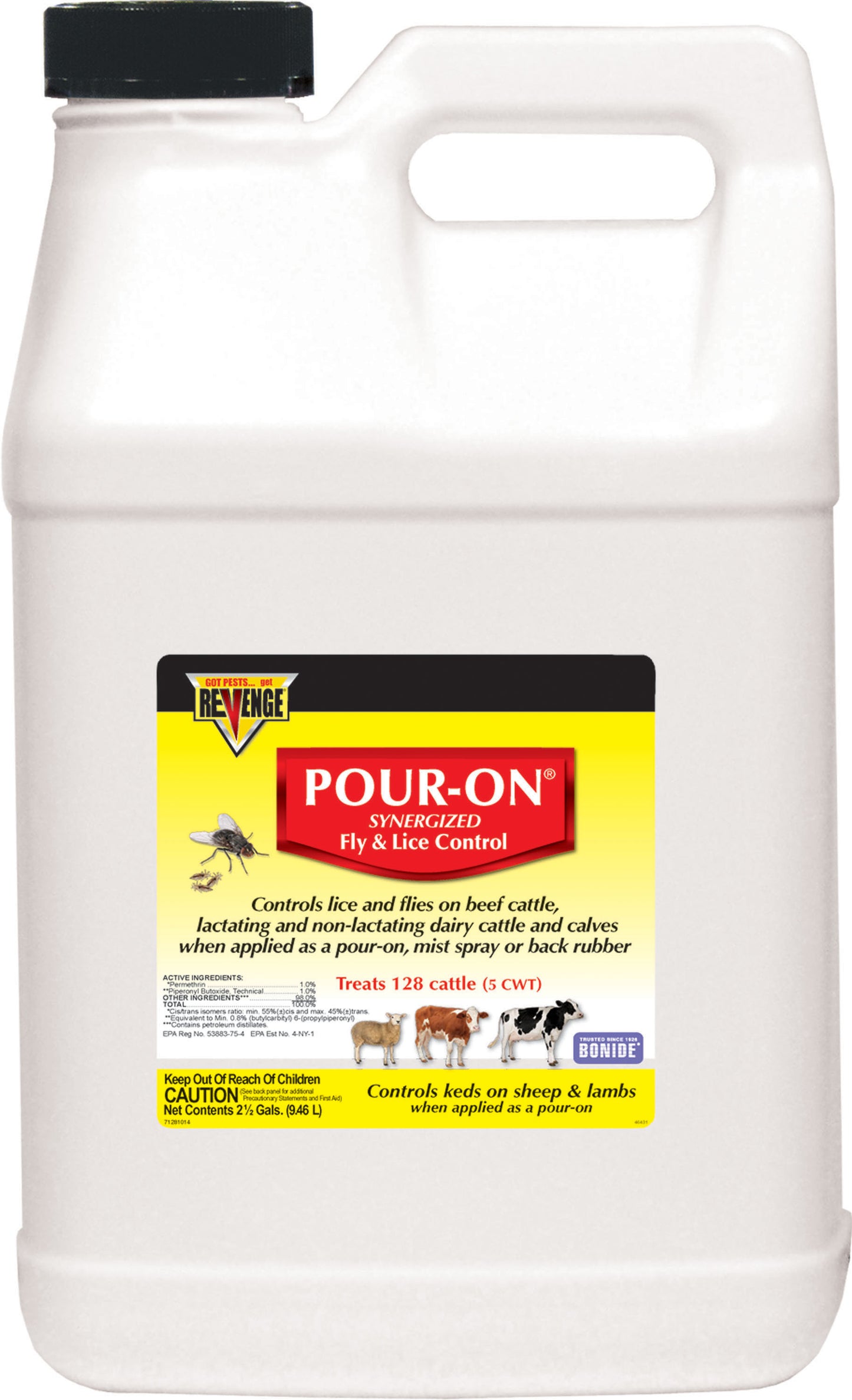 Revenge Pour-On Synergized Fly & Lice Control