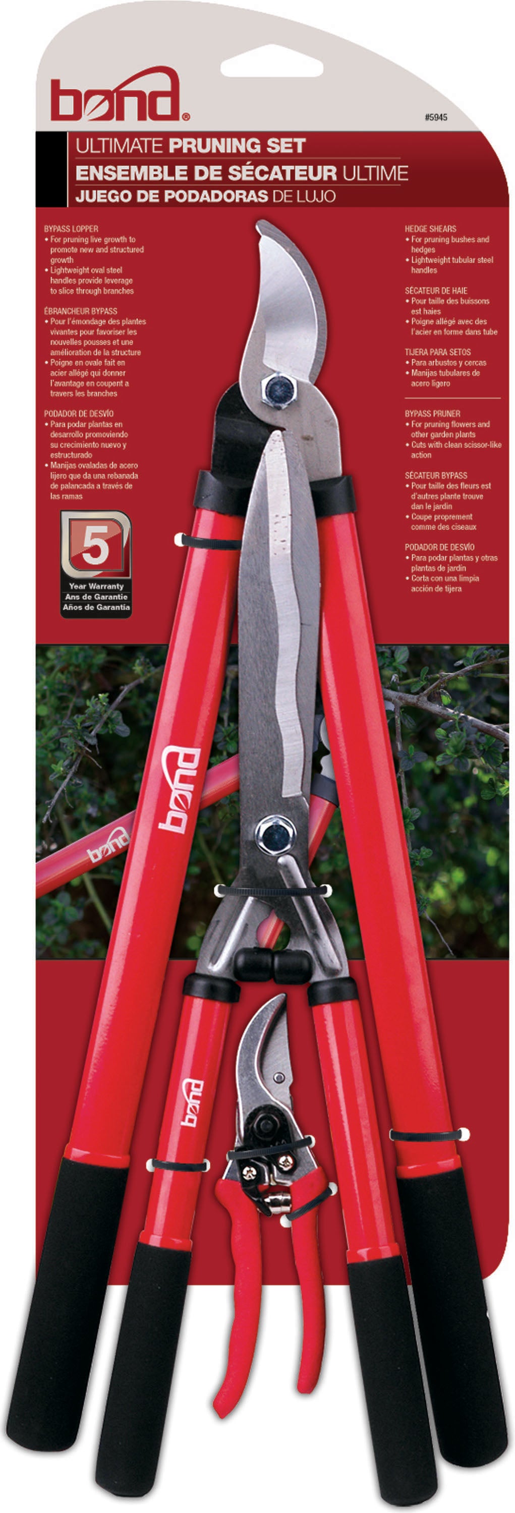 Bond Lopper-Hedge Shear-Pruner Combo Set