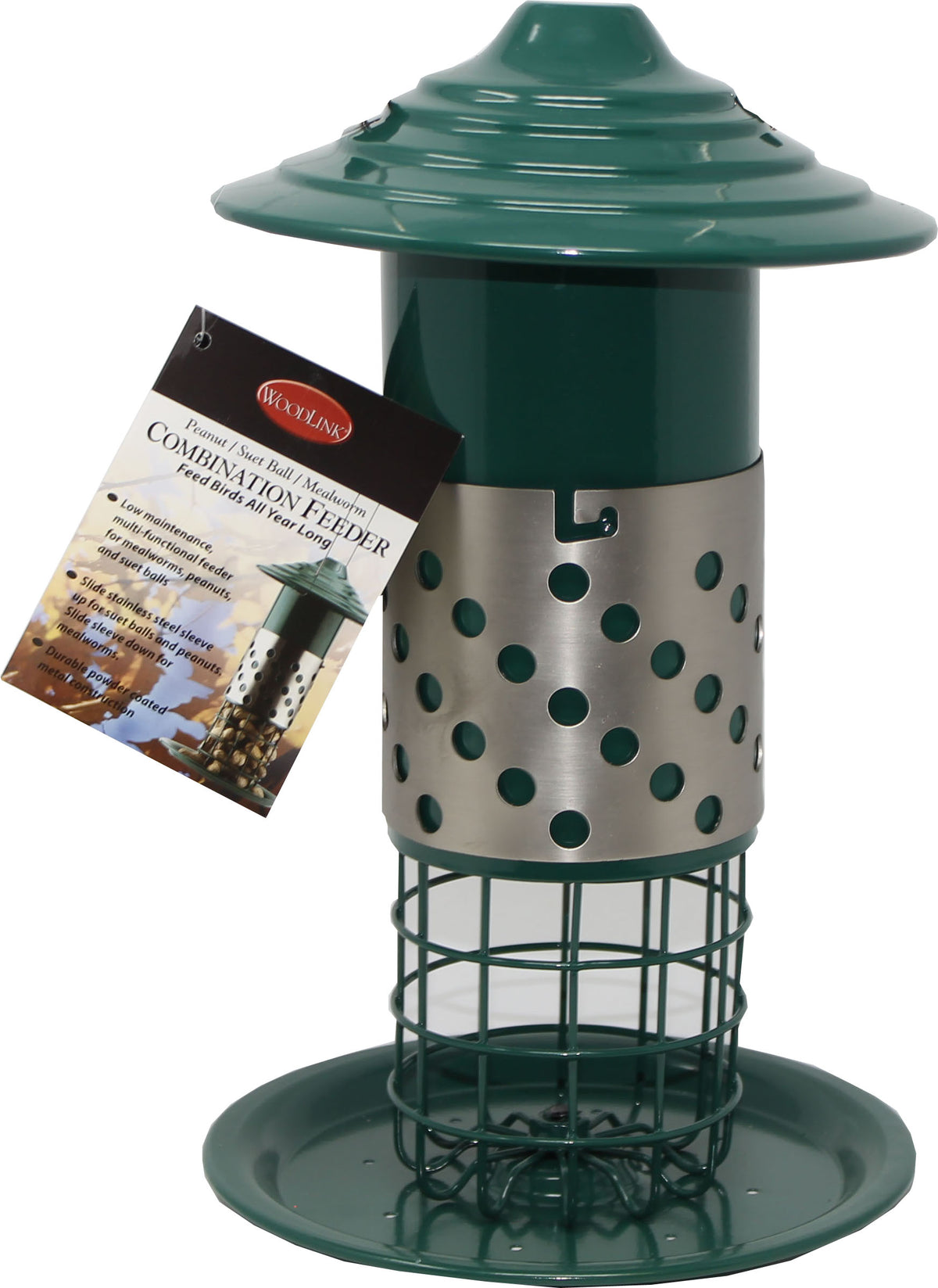 Combination Mealworm Suet Ball & Peanut Feeder