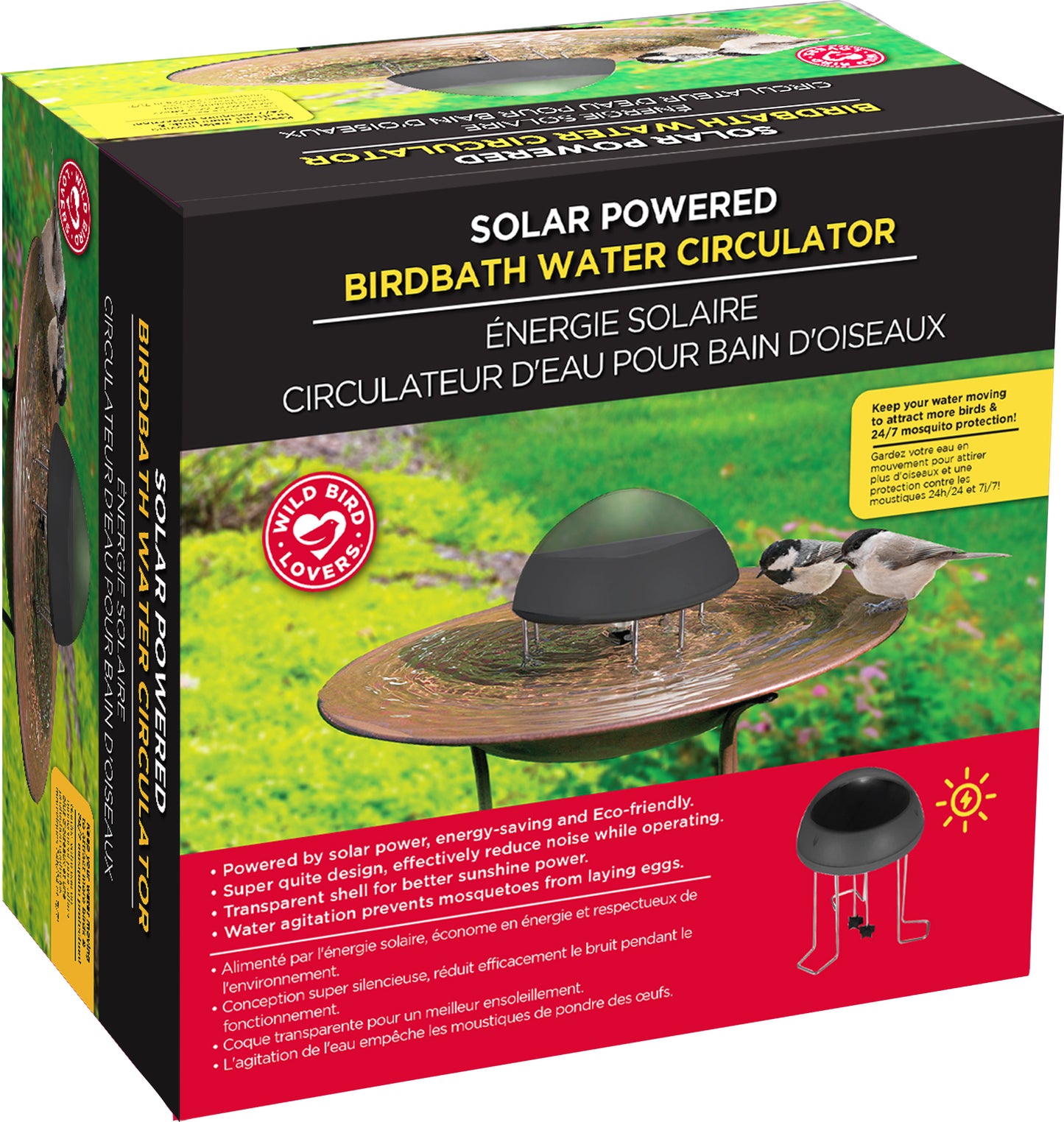 Solar Water Birdbath Circulator