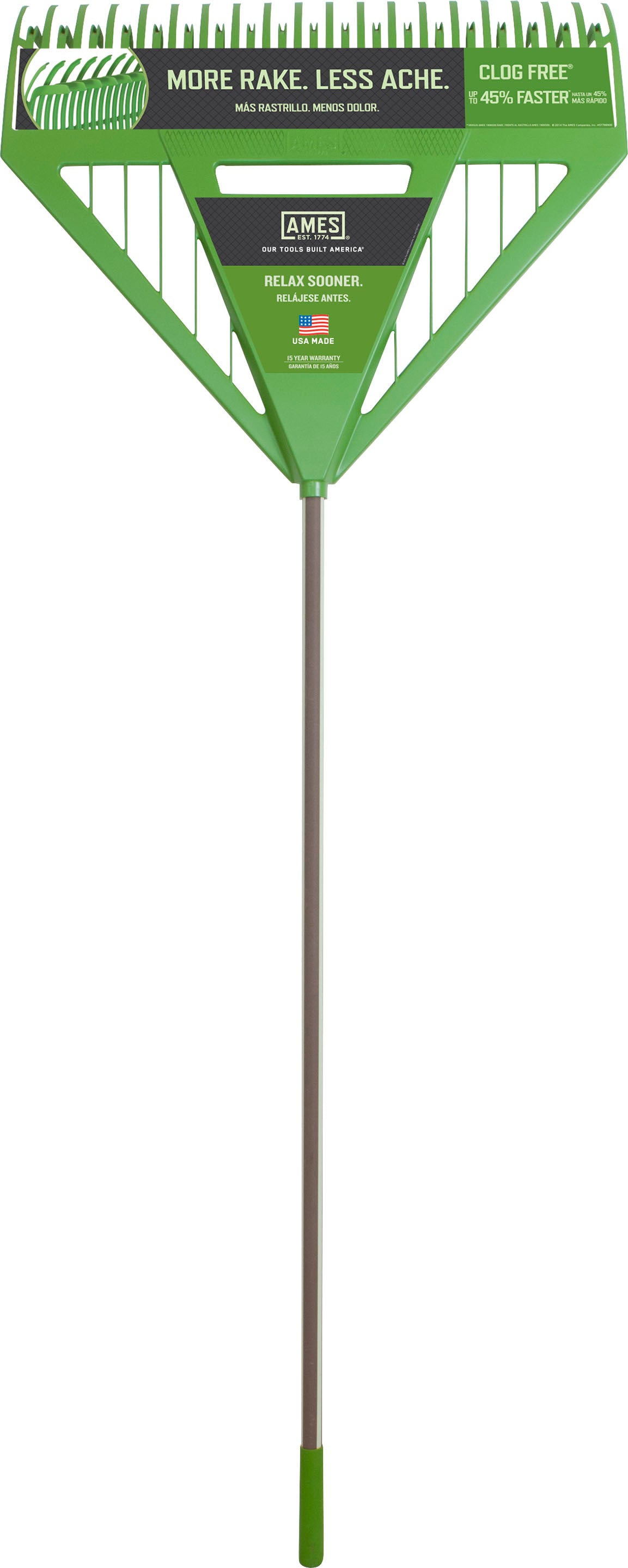 Ames Dual Tine Poly Leaf Rake
