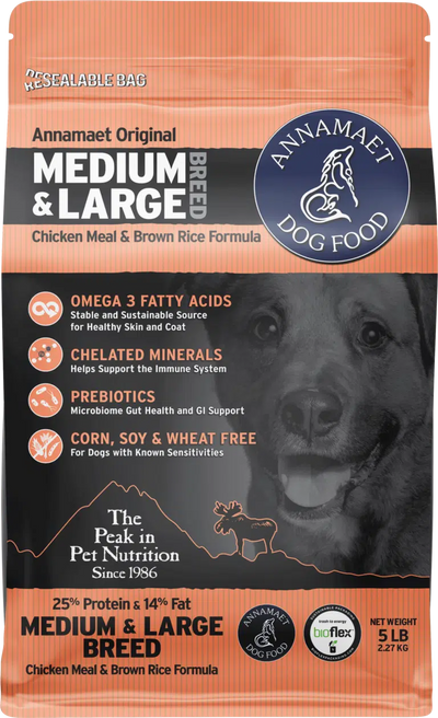 Annamaet Medium & Large Breed Dog Food β High-Protein, Omega-3, Gut Health Formula