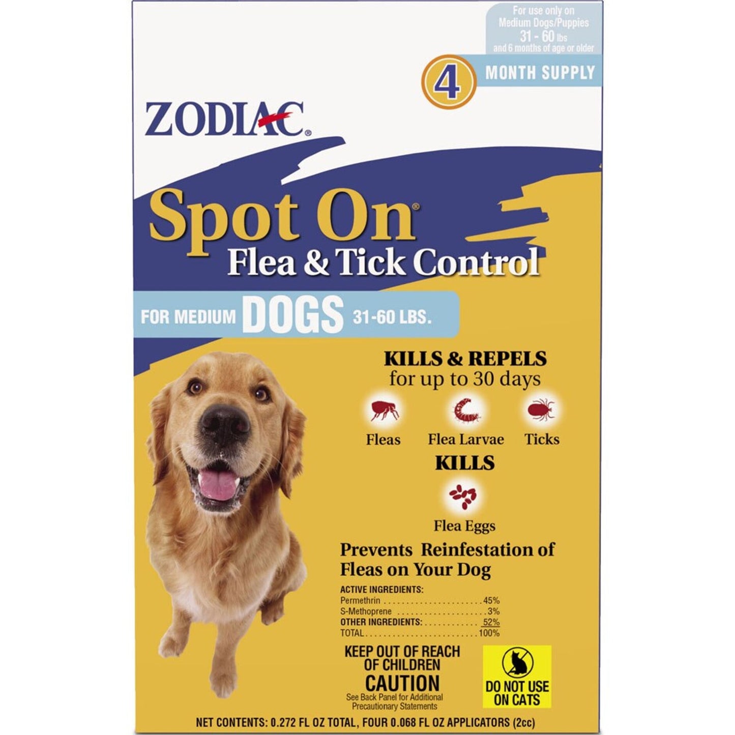 Zodiac Spot On Flea & Tick Control For Dogs