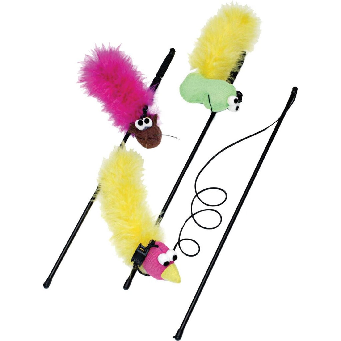 Spot Feather Boa Teaser Wand W/Catnip