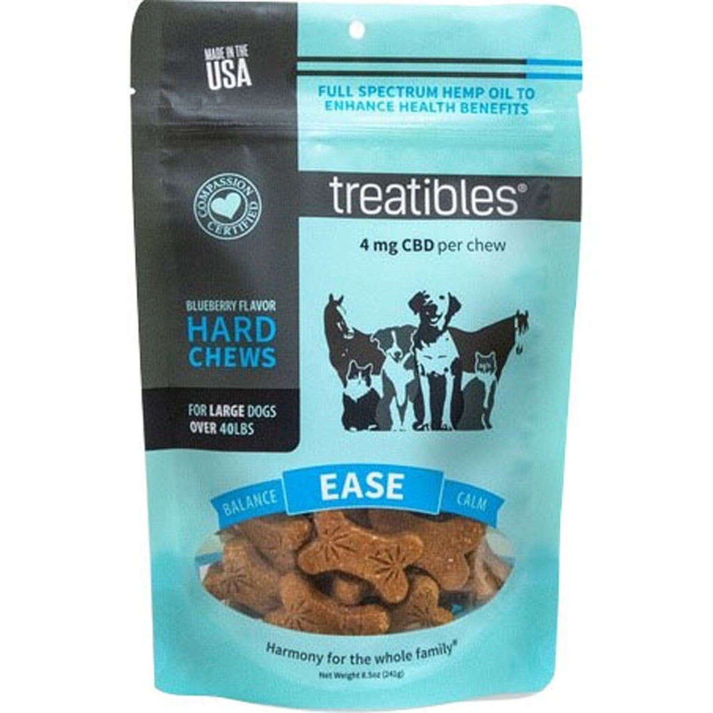 Treatibles Hemp Wellness Hard Chews Ease
