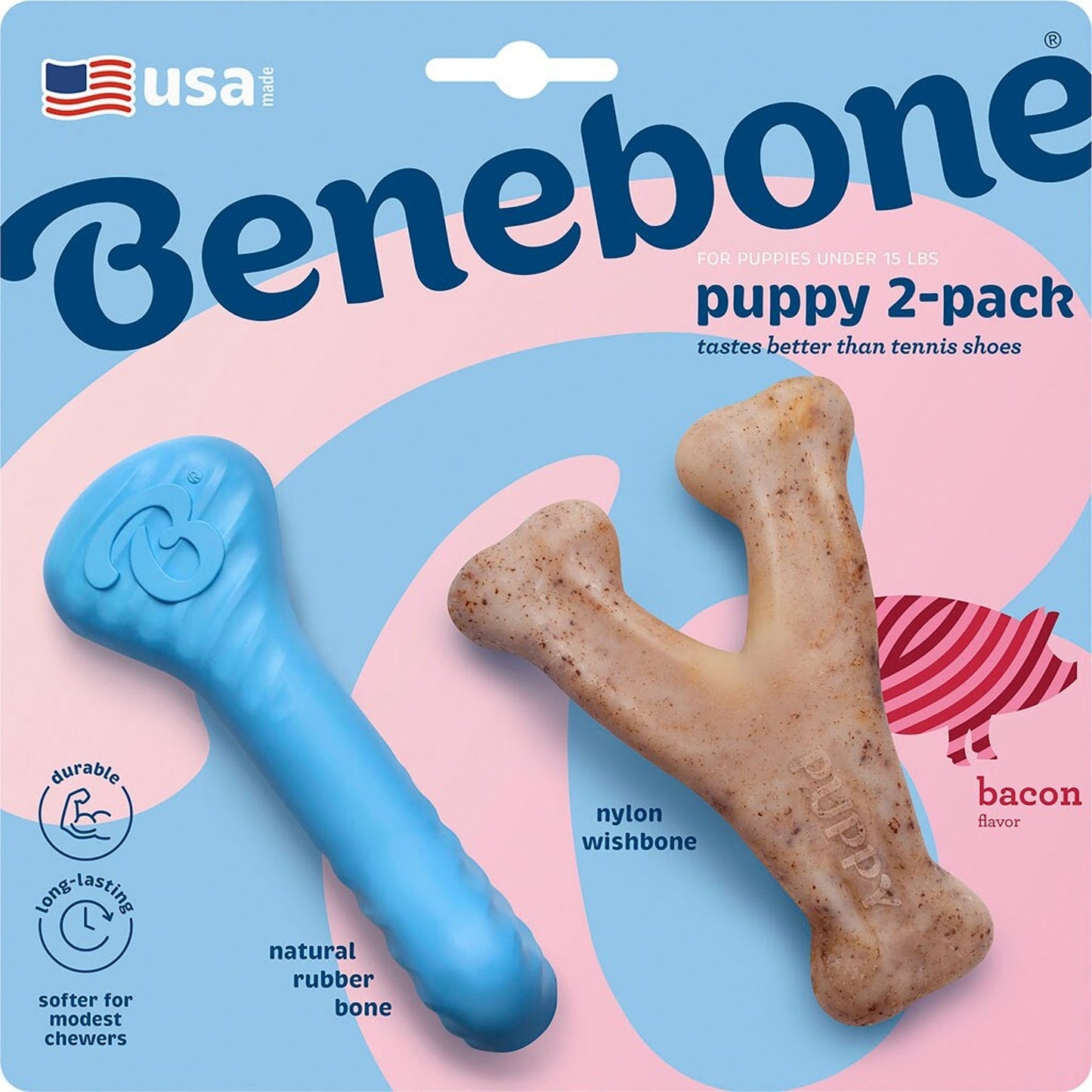 Benebone Puppy Wishbone & Rubber Bone