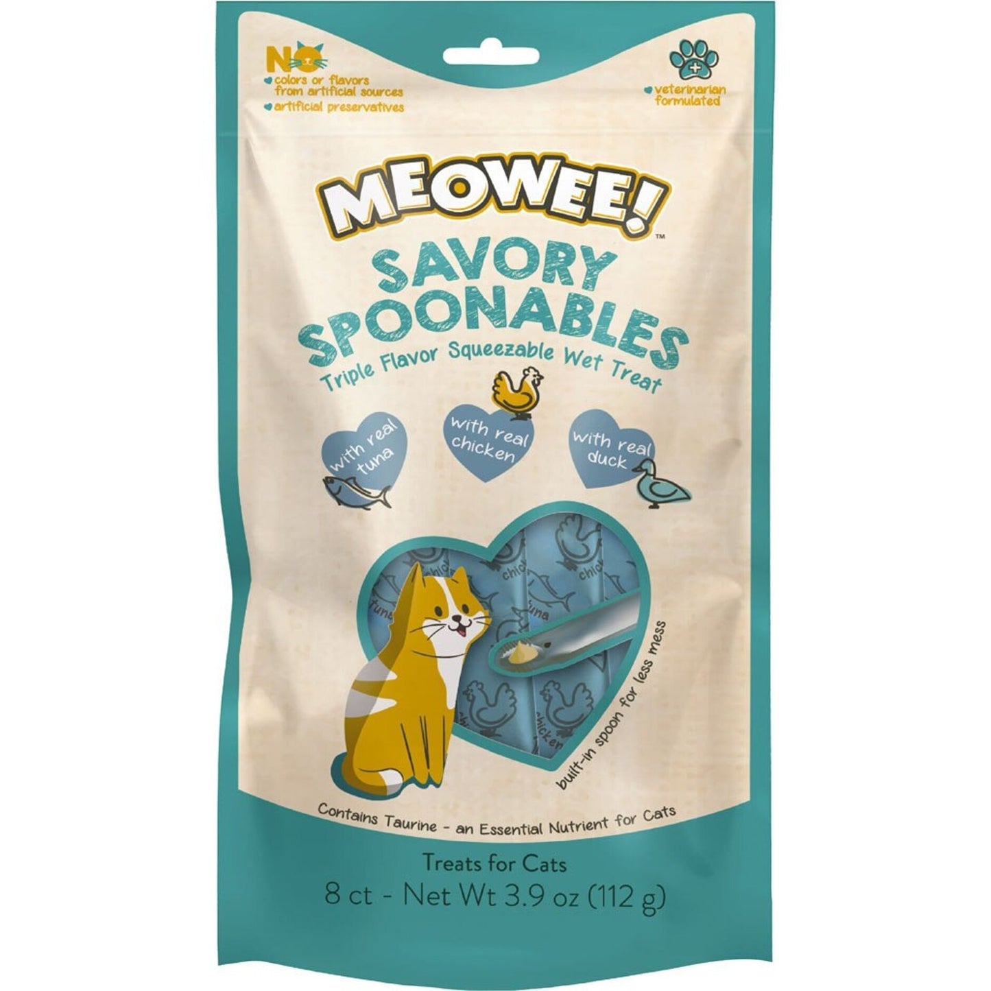 Meowee! Savory Spoonables Squeezable Wet Cat Treat