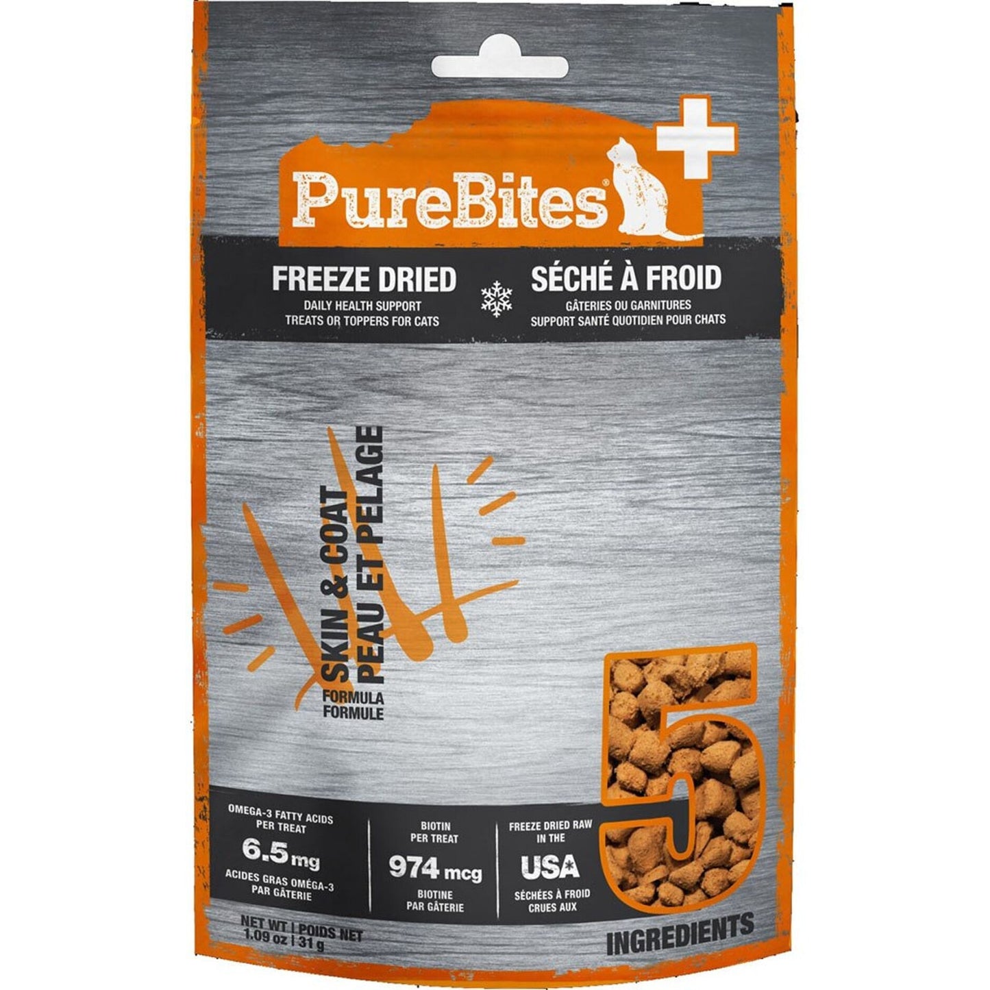 Purebites+ Freeze Dried Cat Skin & Coat