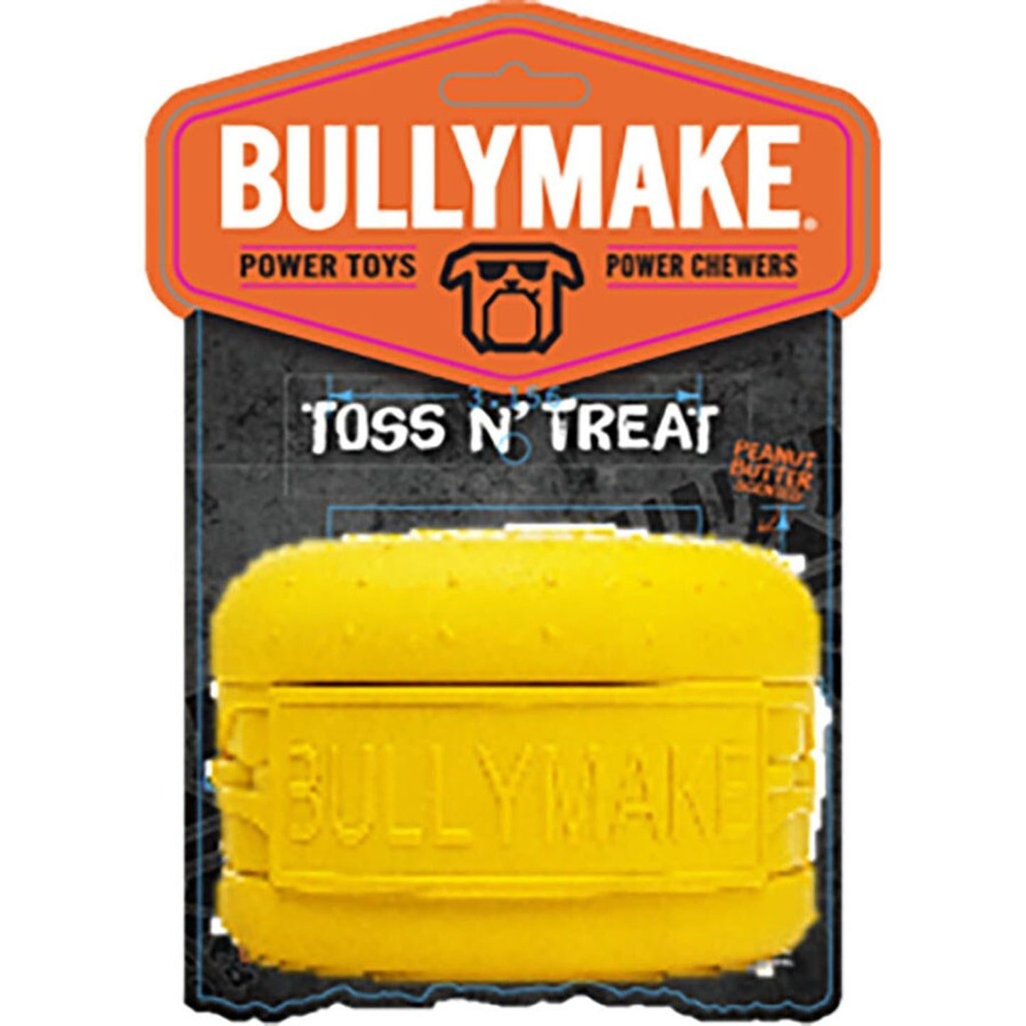 Bullymake Toss N' Treat Cheeseburger Rubber Toy