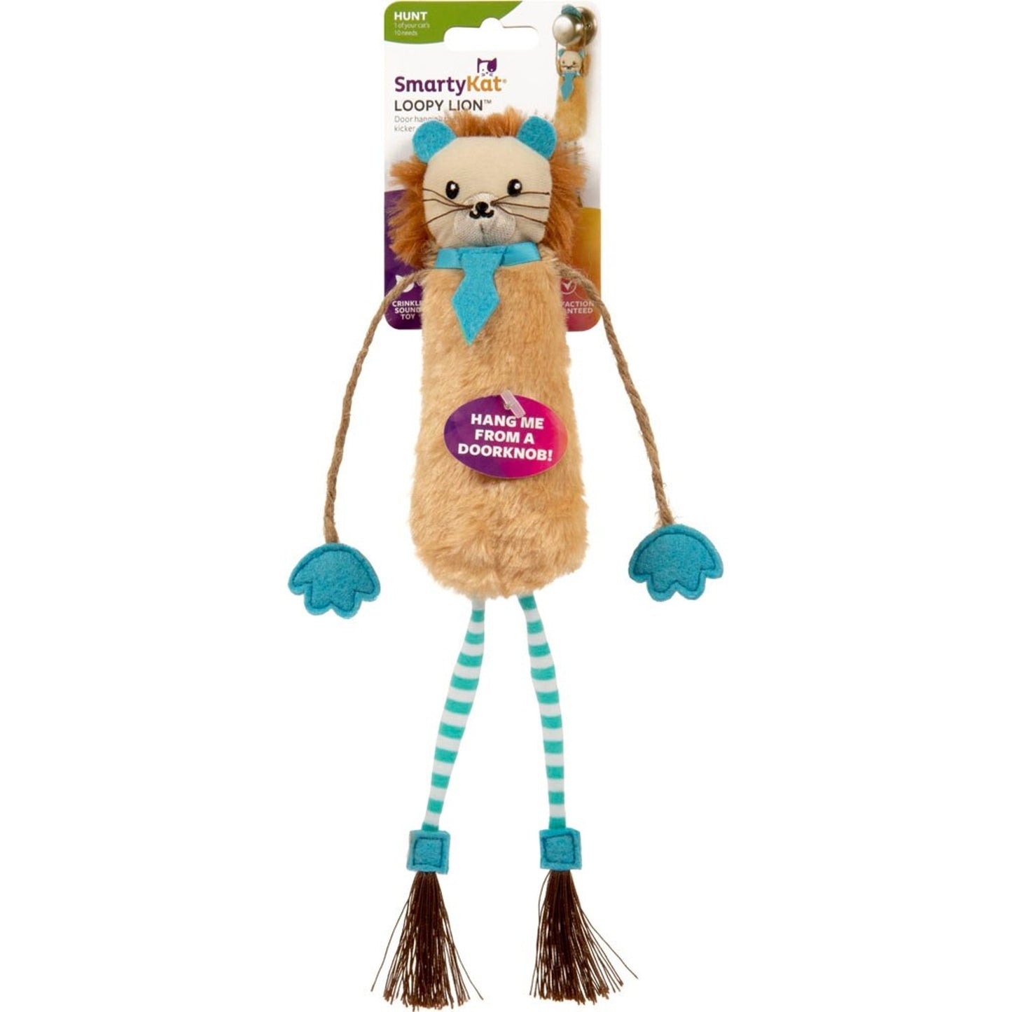 Smartykat Loopy Lion Door Hanging Catnip Cat Toy