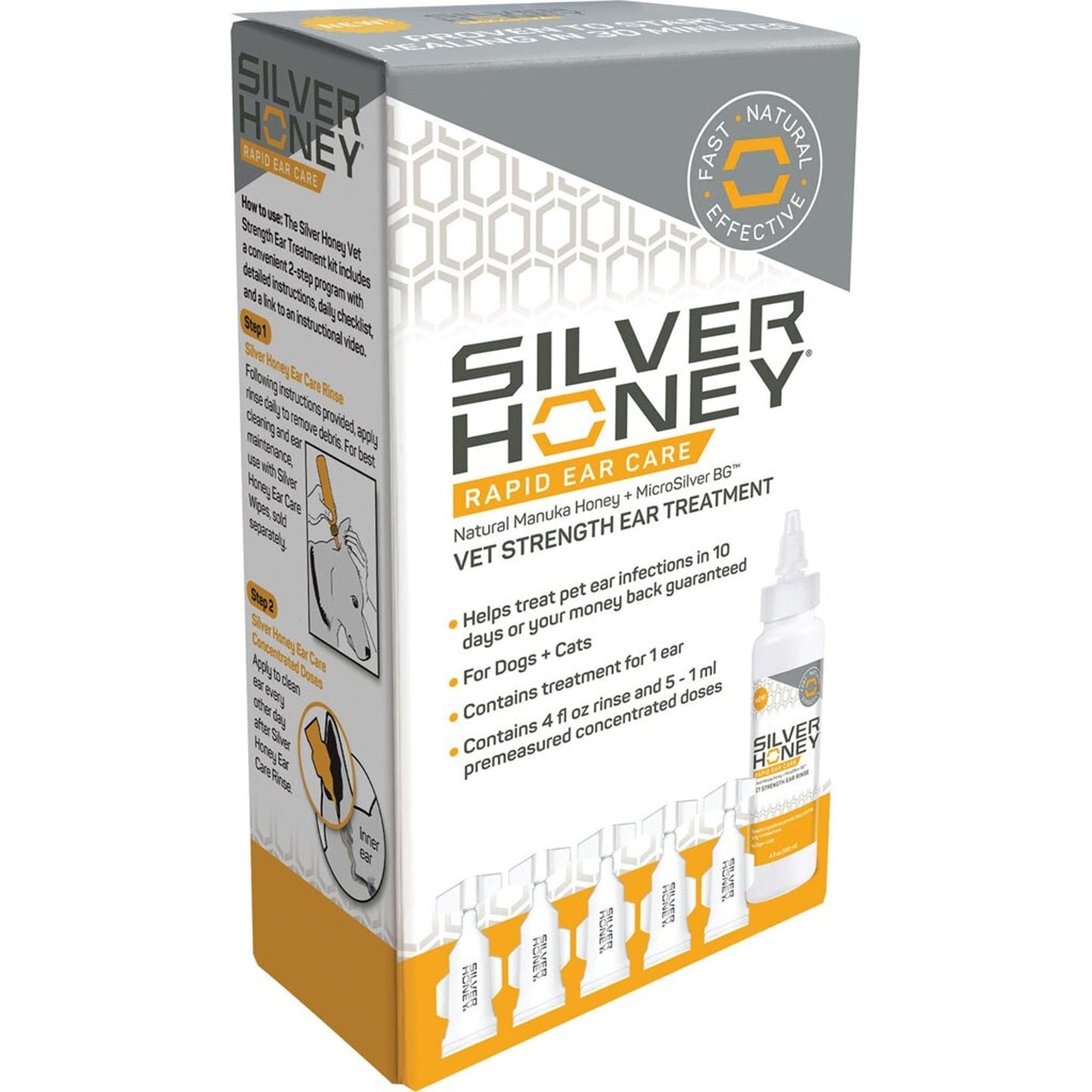 Silver Honey Rapid Ear Care Vet Ear Treatment Kit